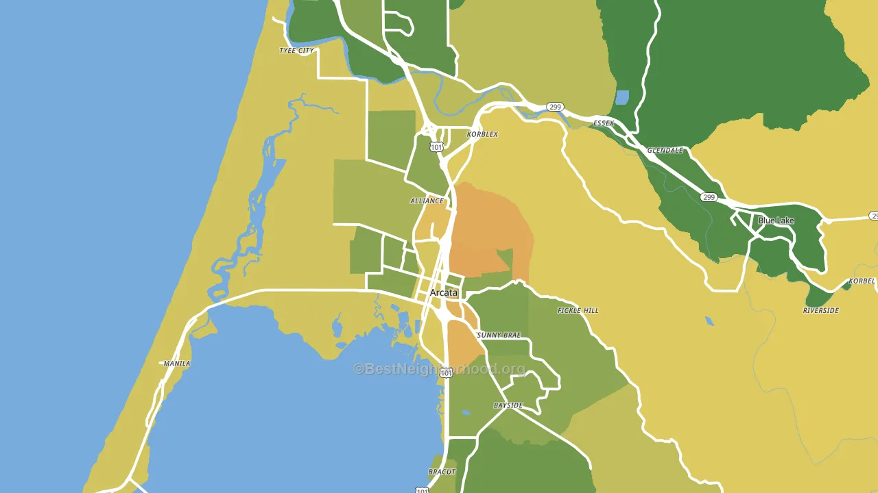 95521, CA block-group voter-turnout map