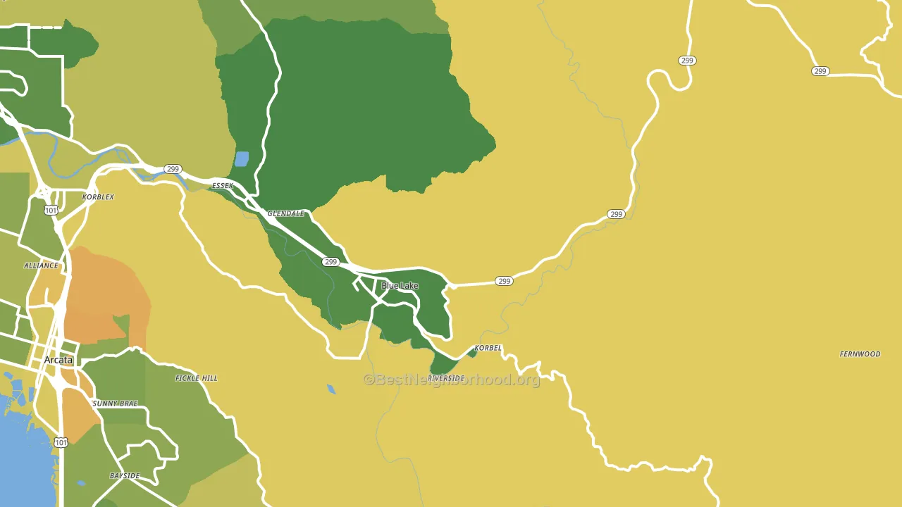 95525, CA block-group voter-turnout map