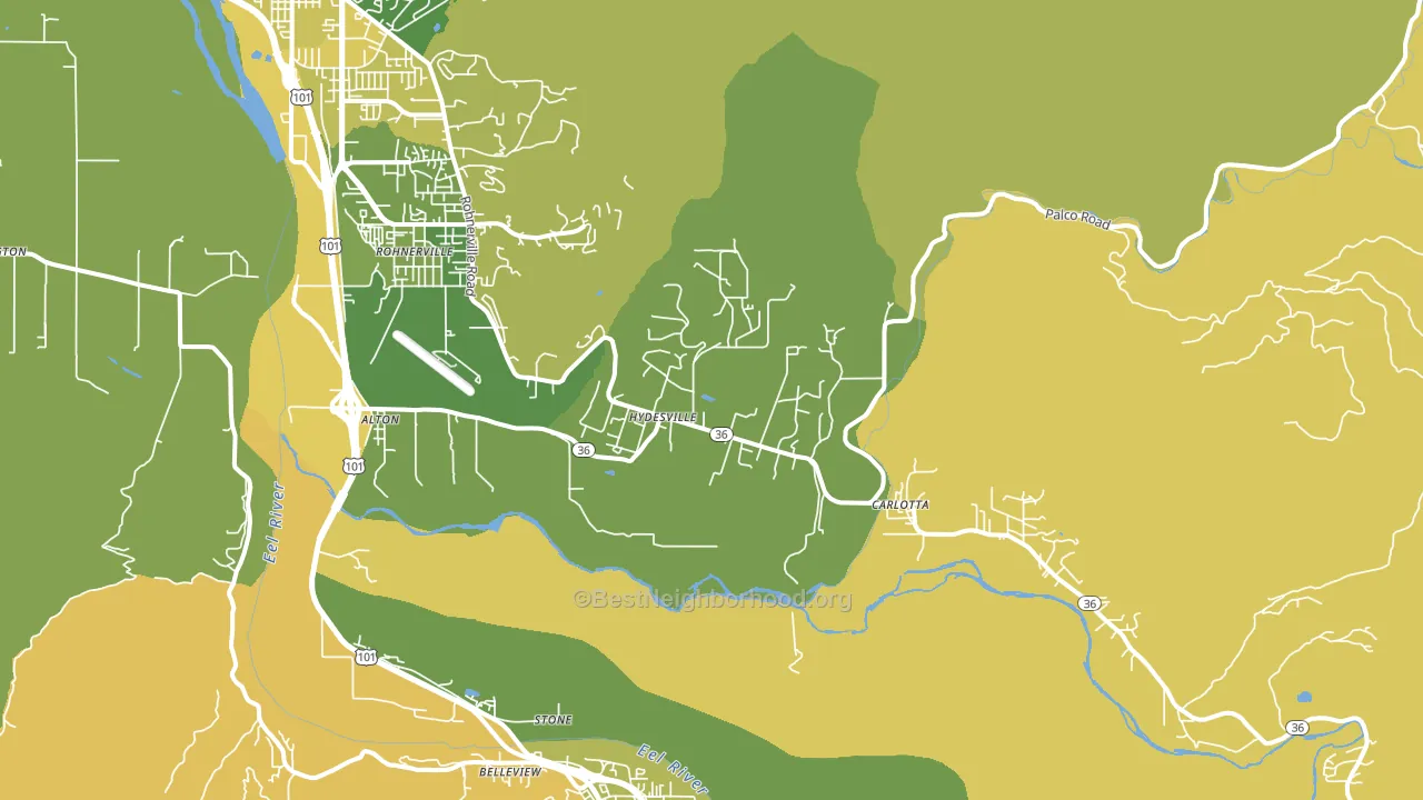 95547, CA block-group voter-turnout map