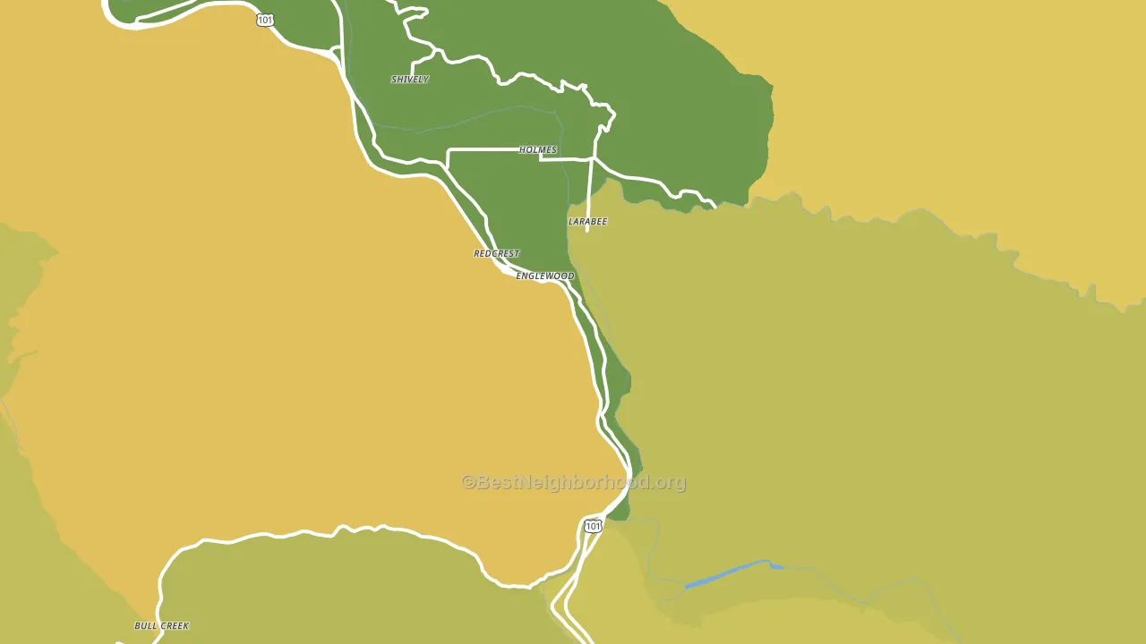 95569, CA block-group voter-turnout map
