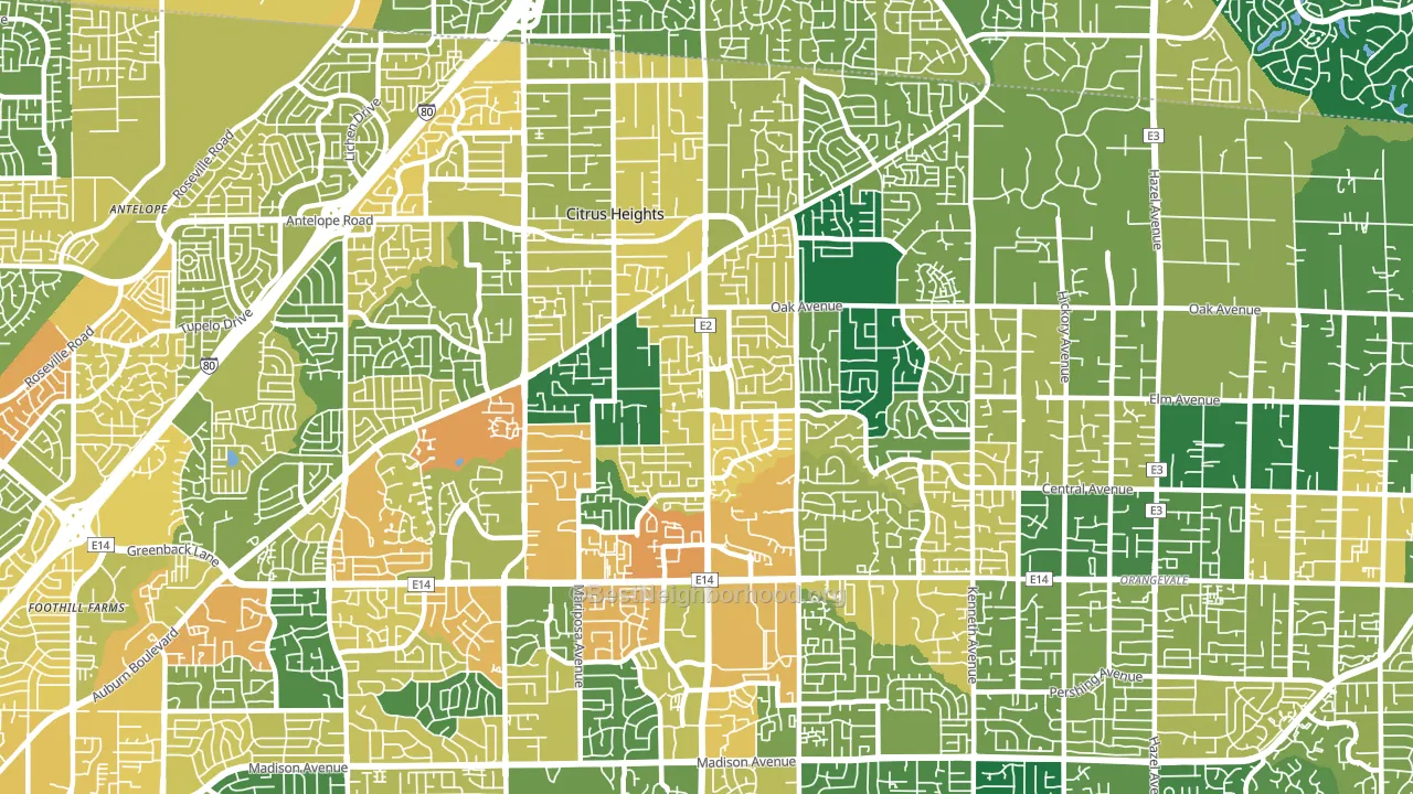 95610, CA block-group voter-turnout map