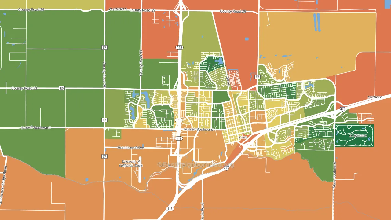 95616, CA block-group voter-turnout map