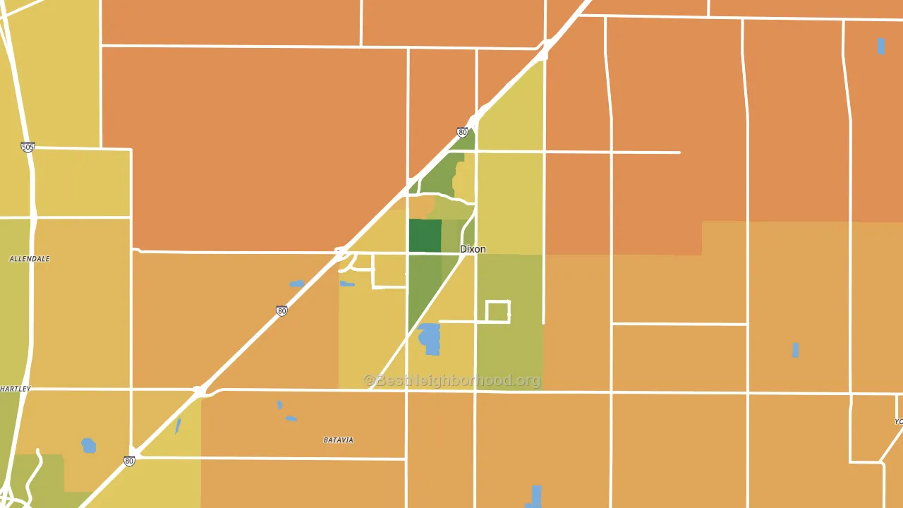 95620, CA block-group voter-turnout map