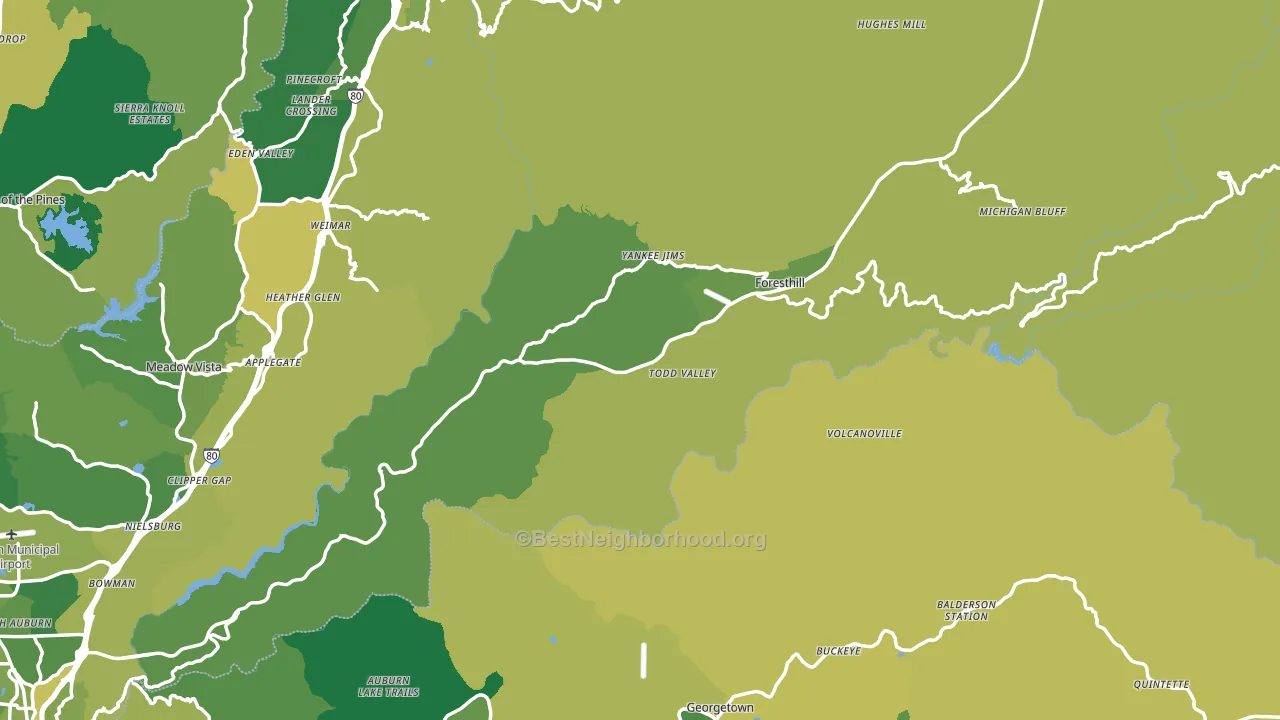 95631, CA block-group voter-turnout map
