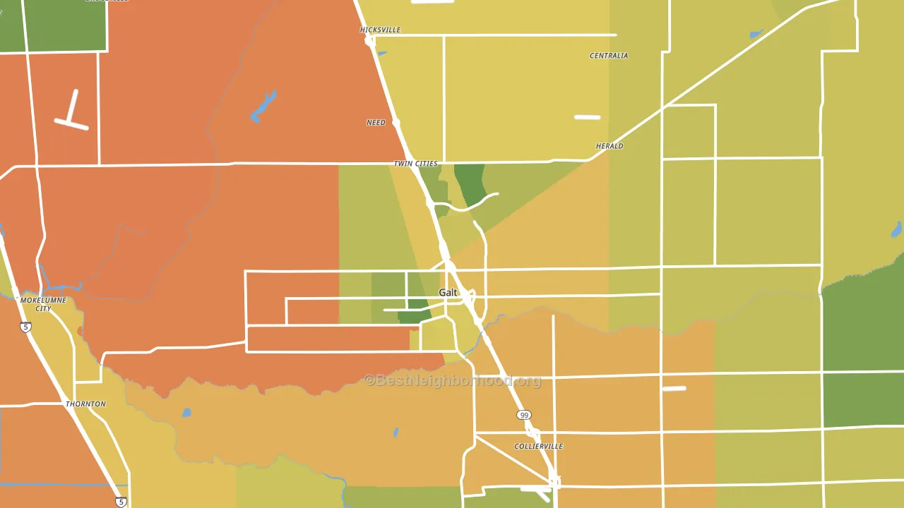 95632, CA block-group voter-turnout map
