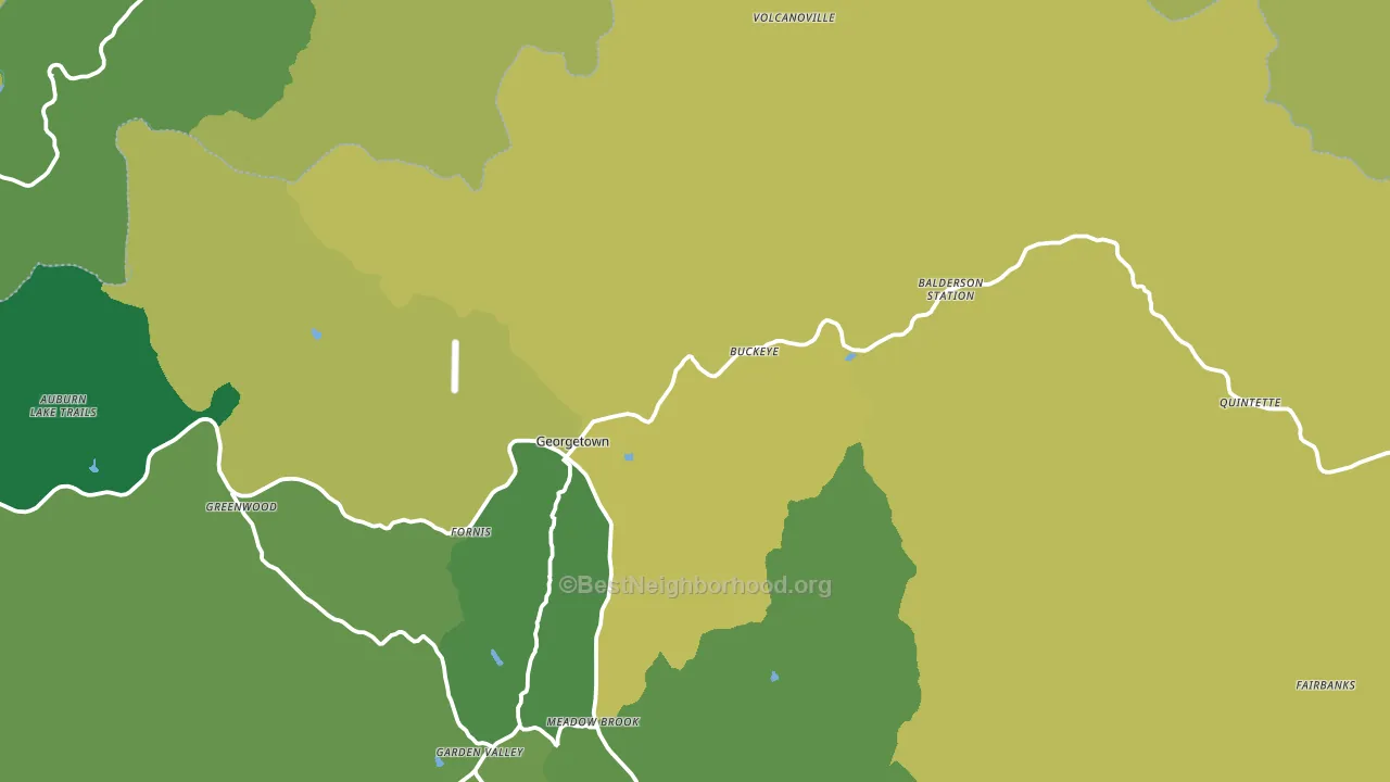 95634, CA block-group voter-turnout map