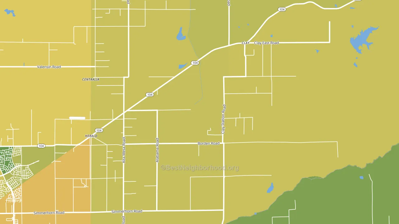 95638, CA block-group voter-turnout map