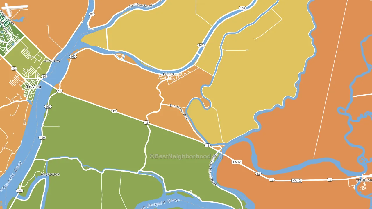 95641, CA block-group voter-turnout map