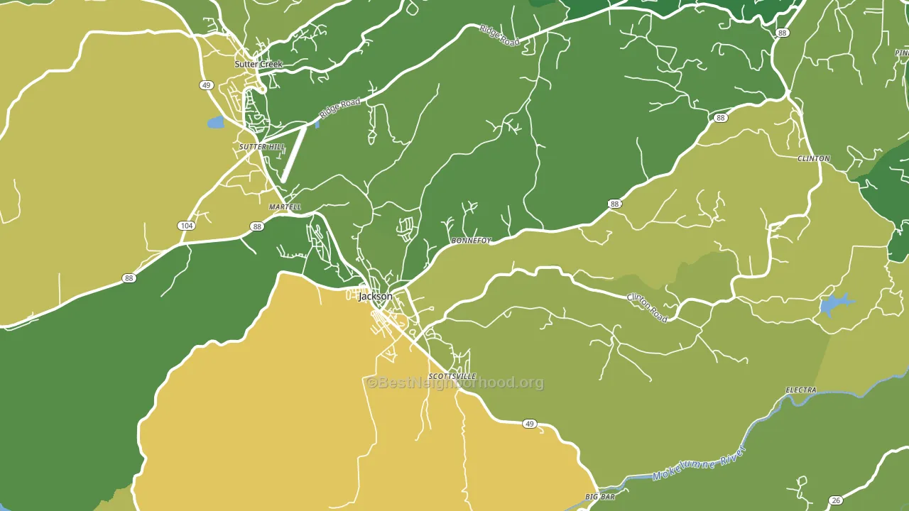 95642, CA block-group voter-turnout map