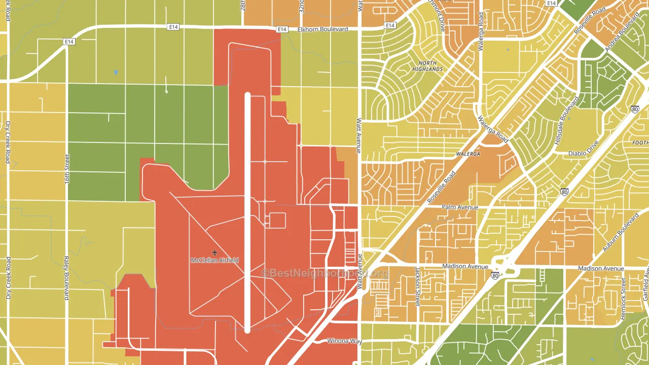 95652, CA block-group voter-turnout map