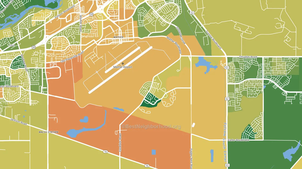 95655, CA block-group voter-turnout map