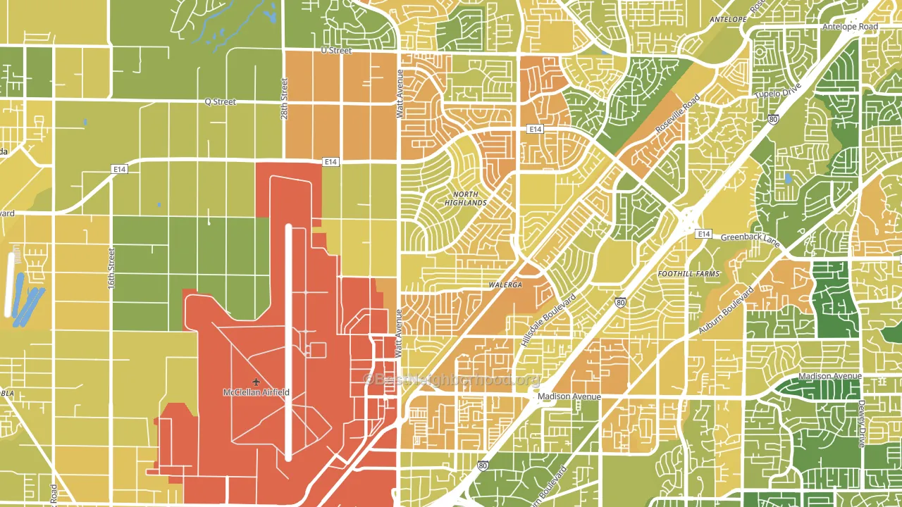 95660, CA block-group voter-turnout map