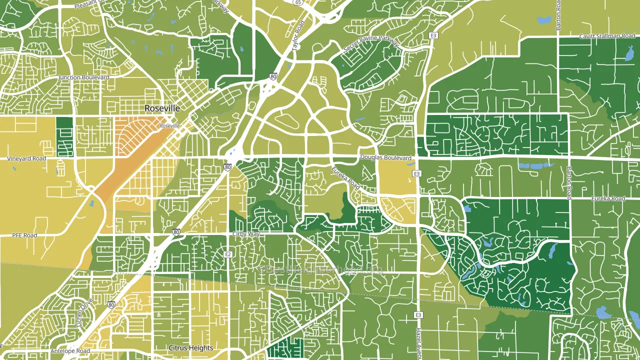 95661, CA block-group voter-turnout map