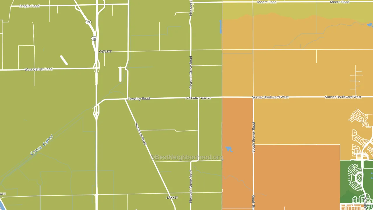 95668, CA block-group voter-turnout map
