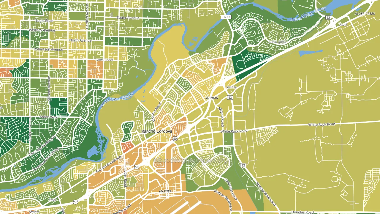 95670, CA block-group voter-turnout map