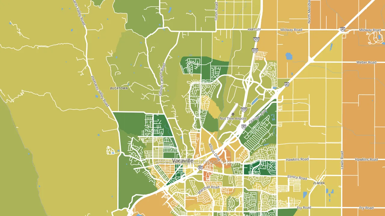 95688, CA block-group voter-turnout map