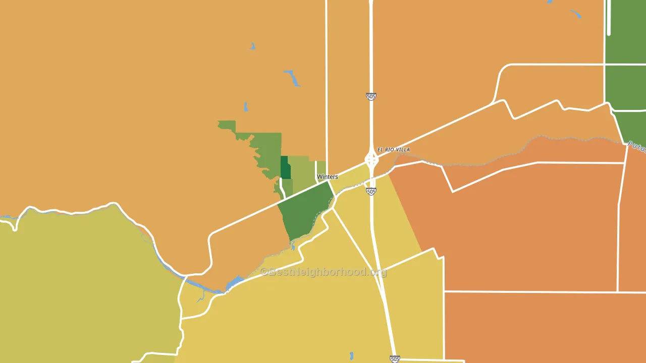 95694, CA block-group voter-turnout map