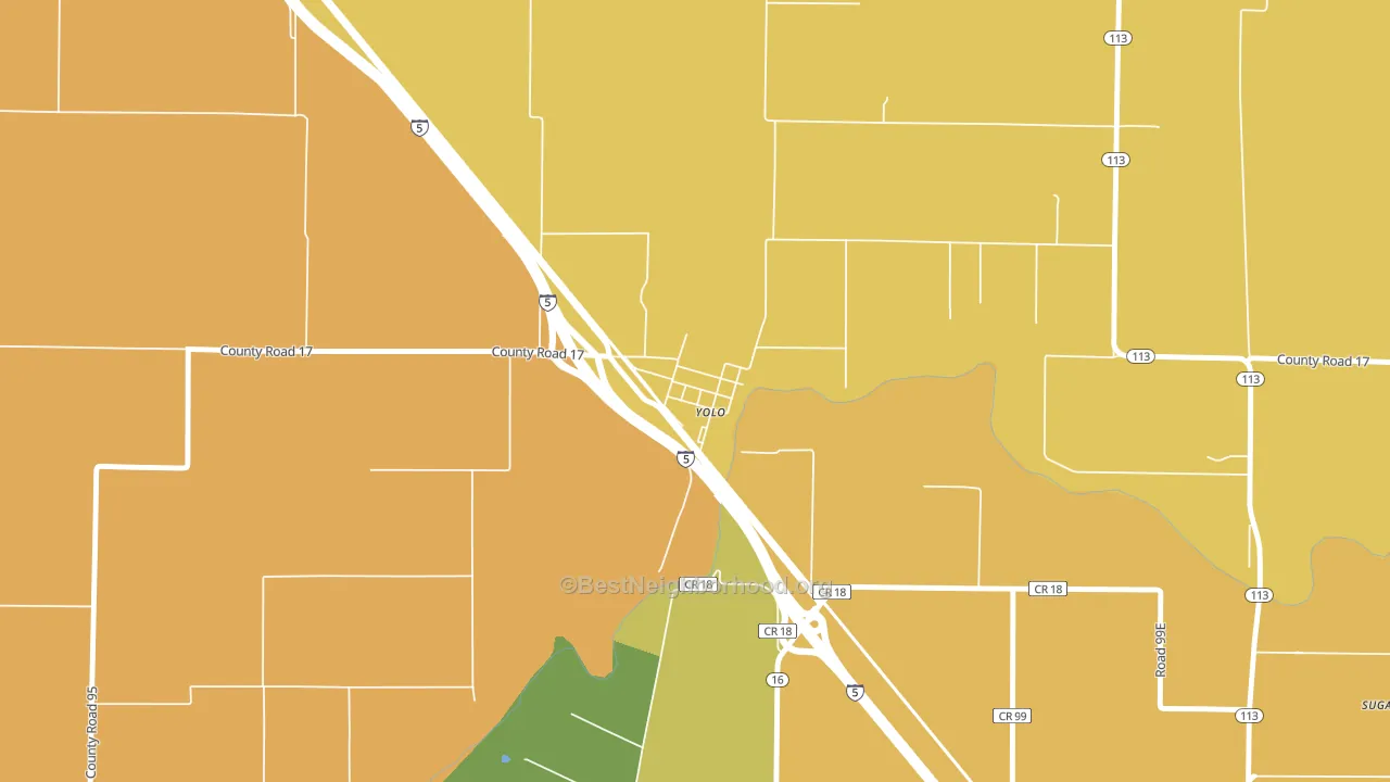 95697, CA block-group voter-turnout map