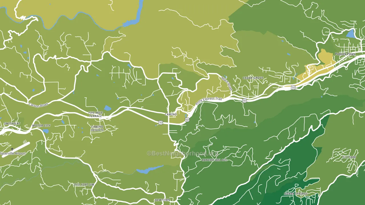 95709, CA block-group voter-turnout map