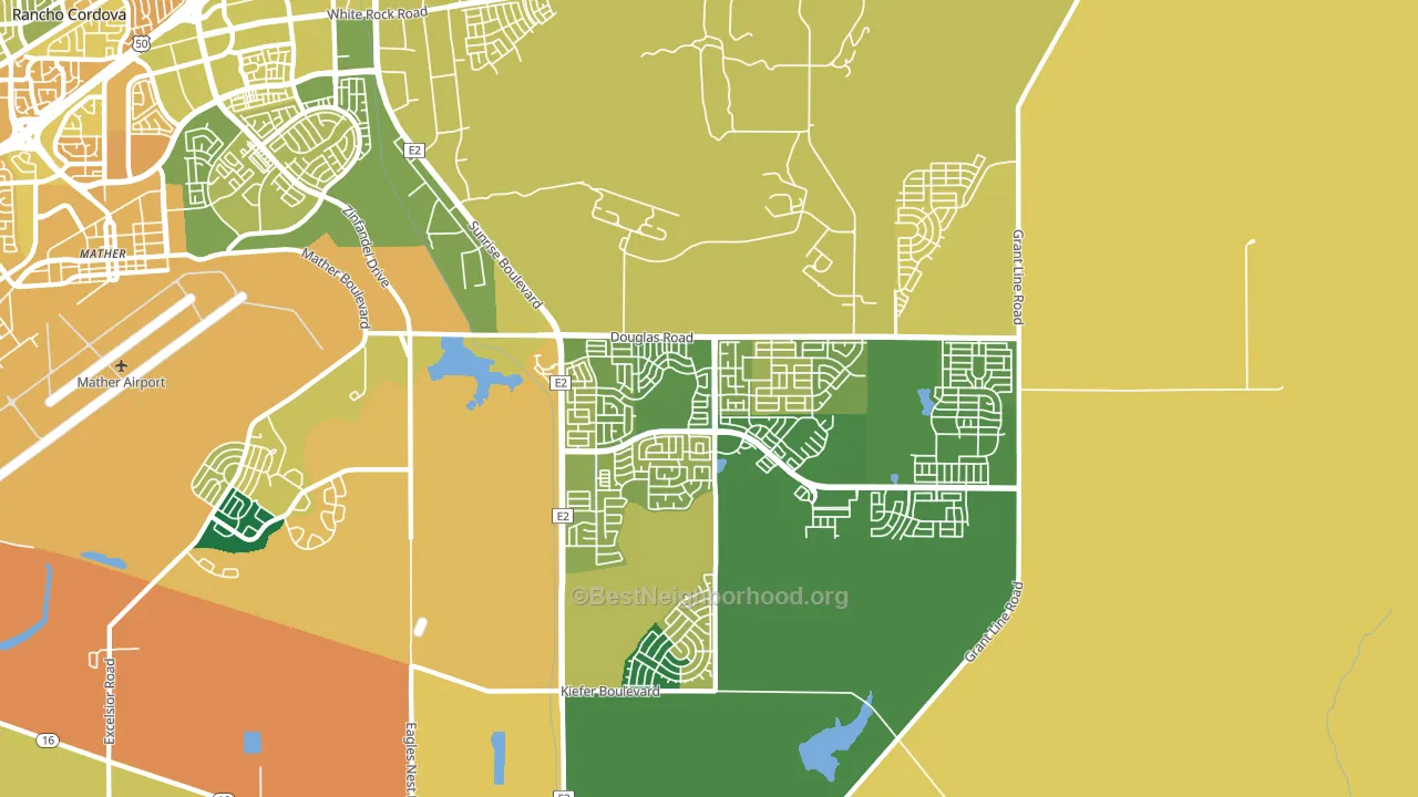 95742, CA block-group voter-turnout map