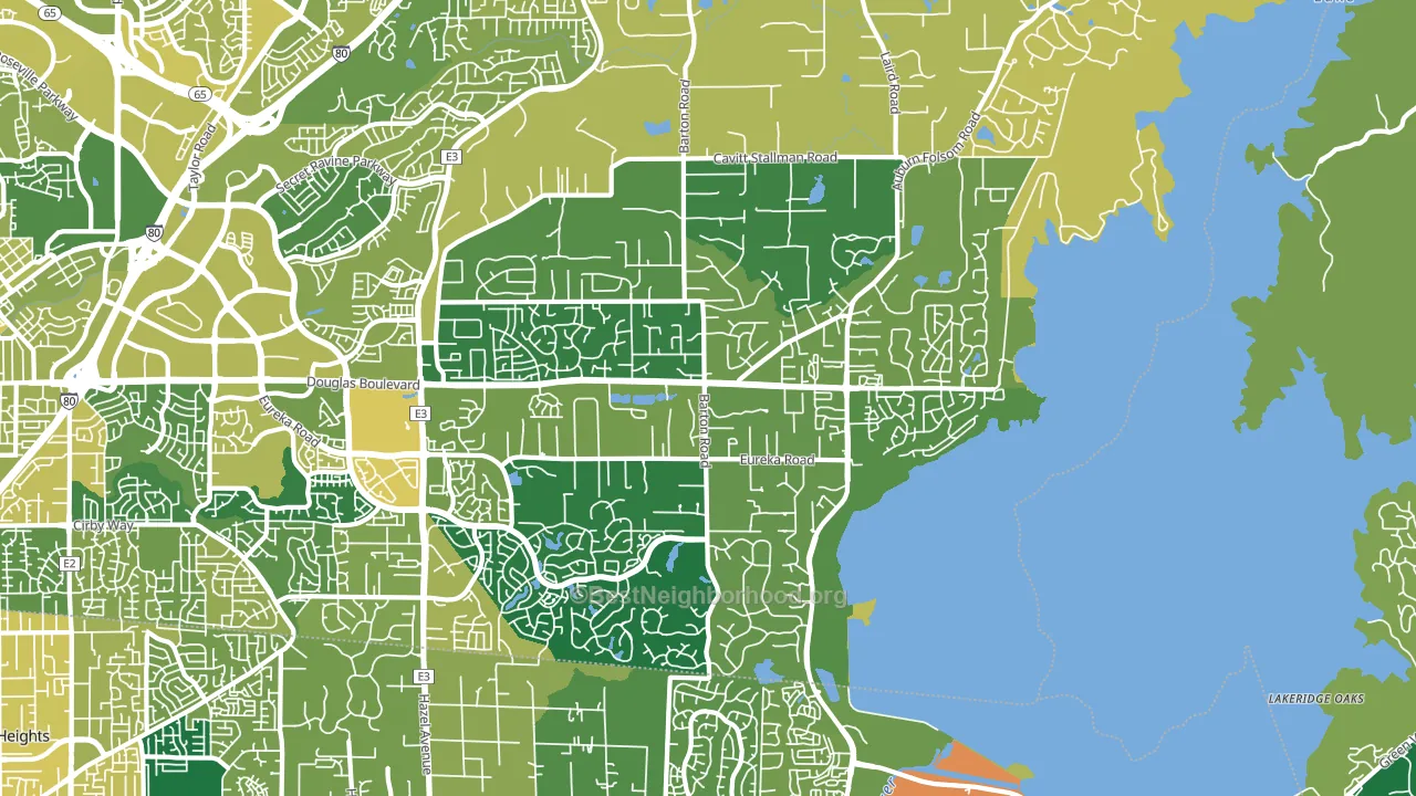 95746, CA block-group voter-turnout map