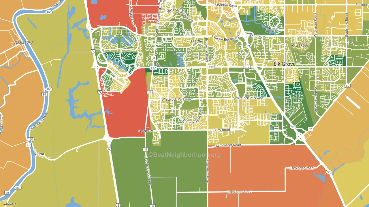 95757, CA block-group voter-turnout map