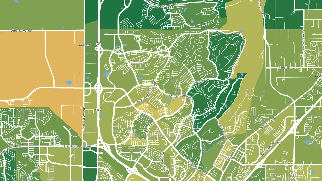 95765, CA block-group voter-turnout map