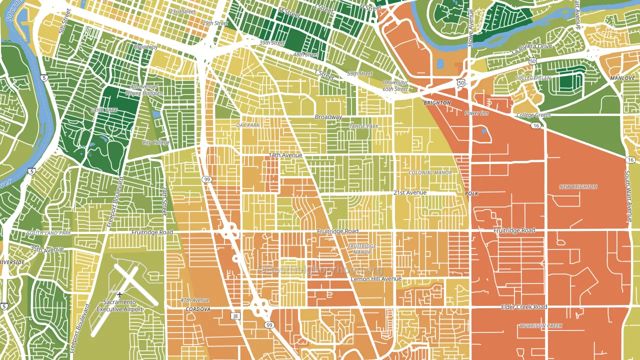 95820, CA block-group voter-turnout map