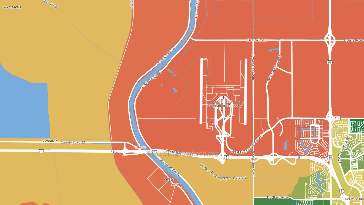 95837, CA block-group voter-turnout map