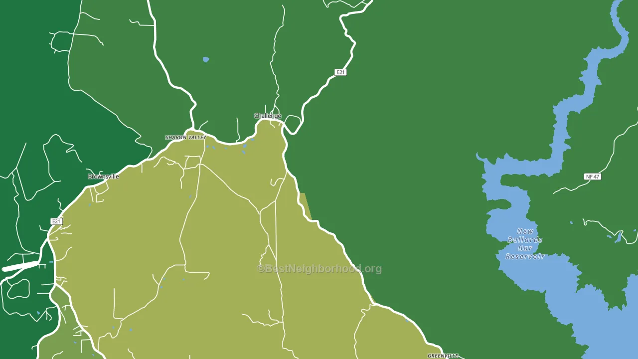 95925, CA block-group voter-turnout map