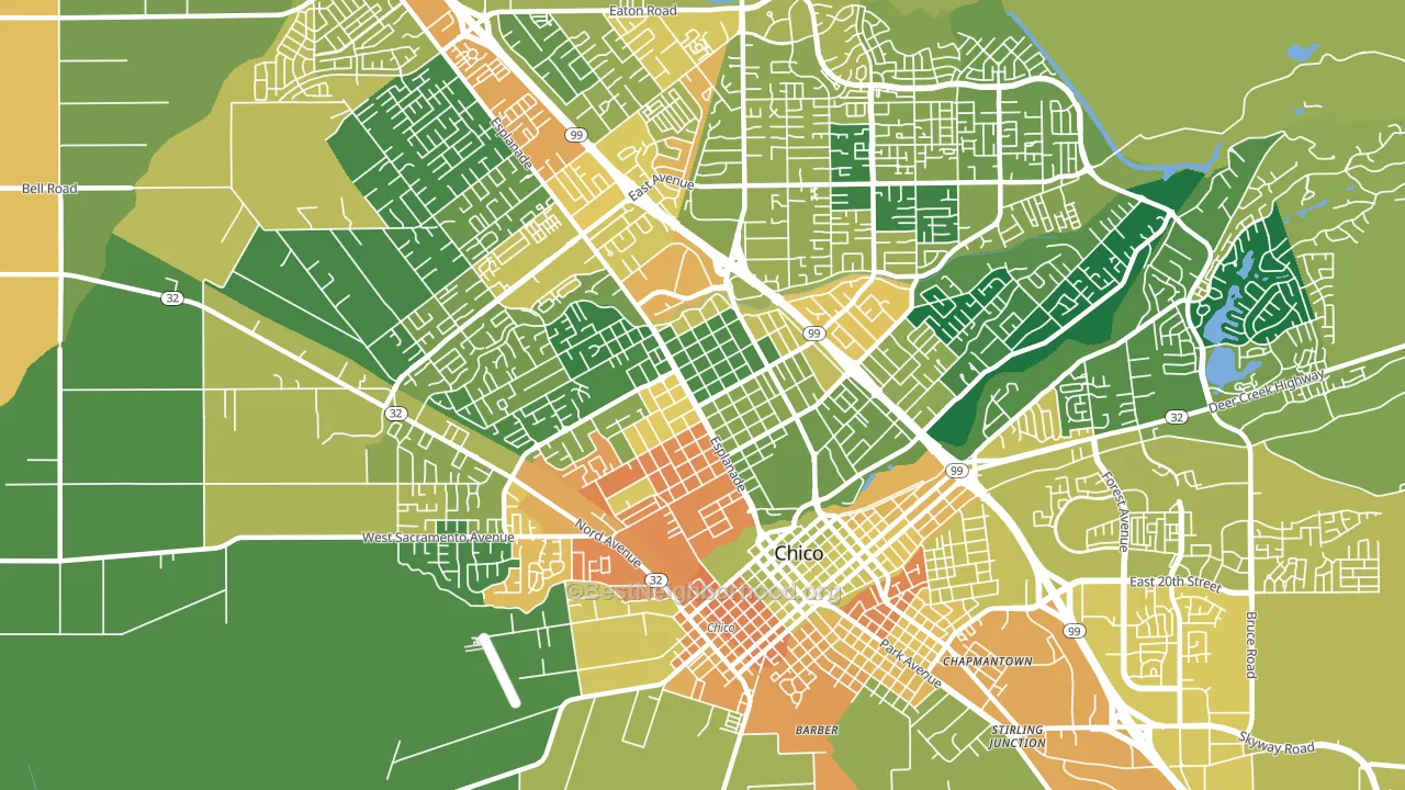 95926, CA block-group voter-turnout map