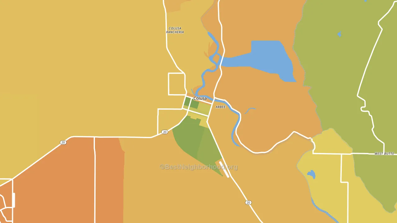 95932, CA block-group voter-turnout map