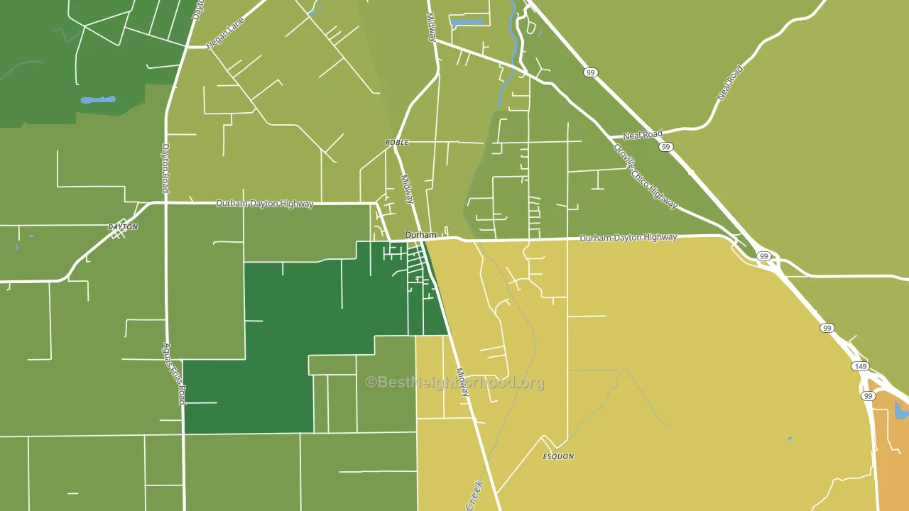95938, CA block-group voter-turnout map