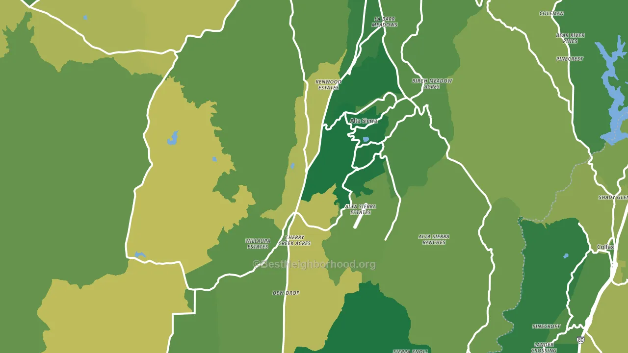 95949, CA block-group voter-turnout map