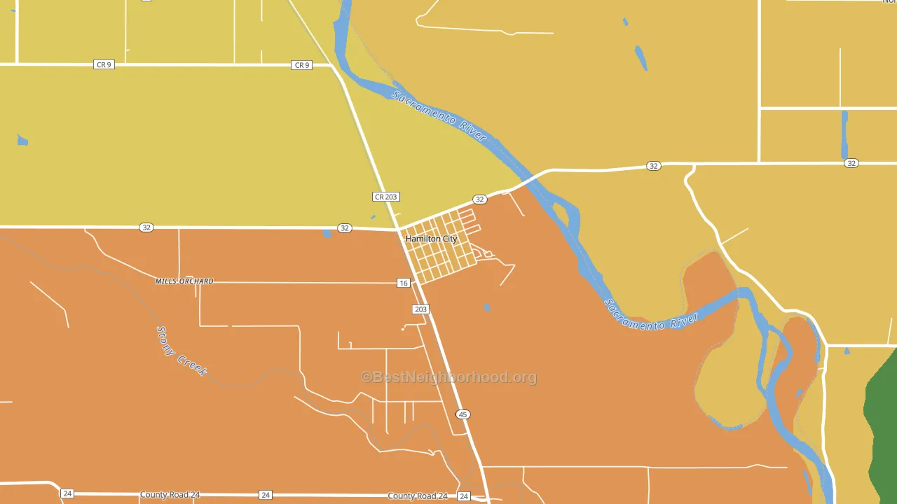 95951, CA block-group voter-turnout map