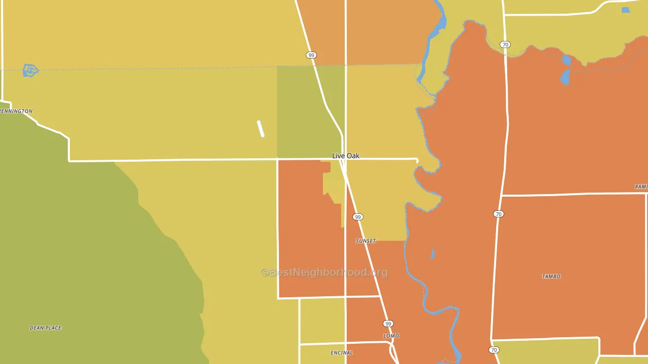 95953, CA block-group voter-turnout map