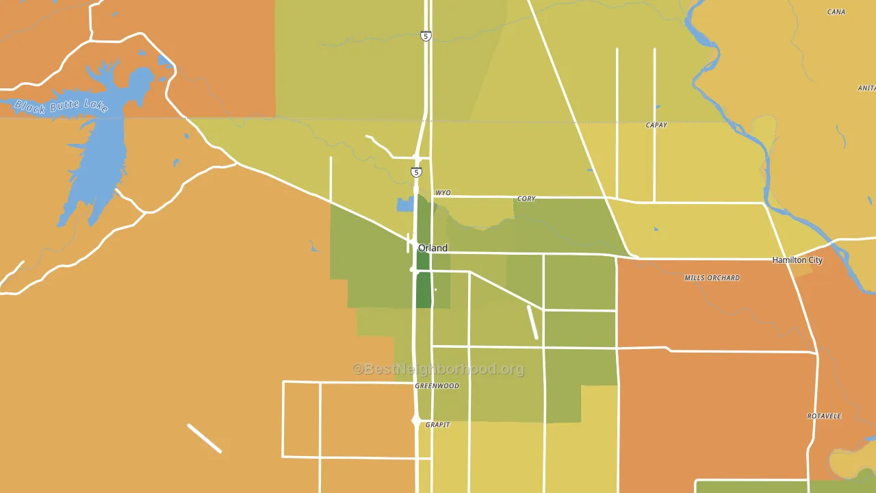 95963, CA block-group voter-turnout map