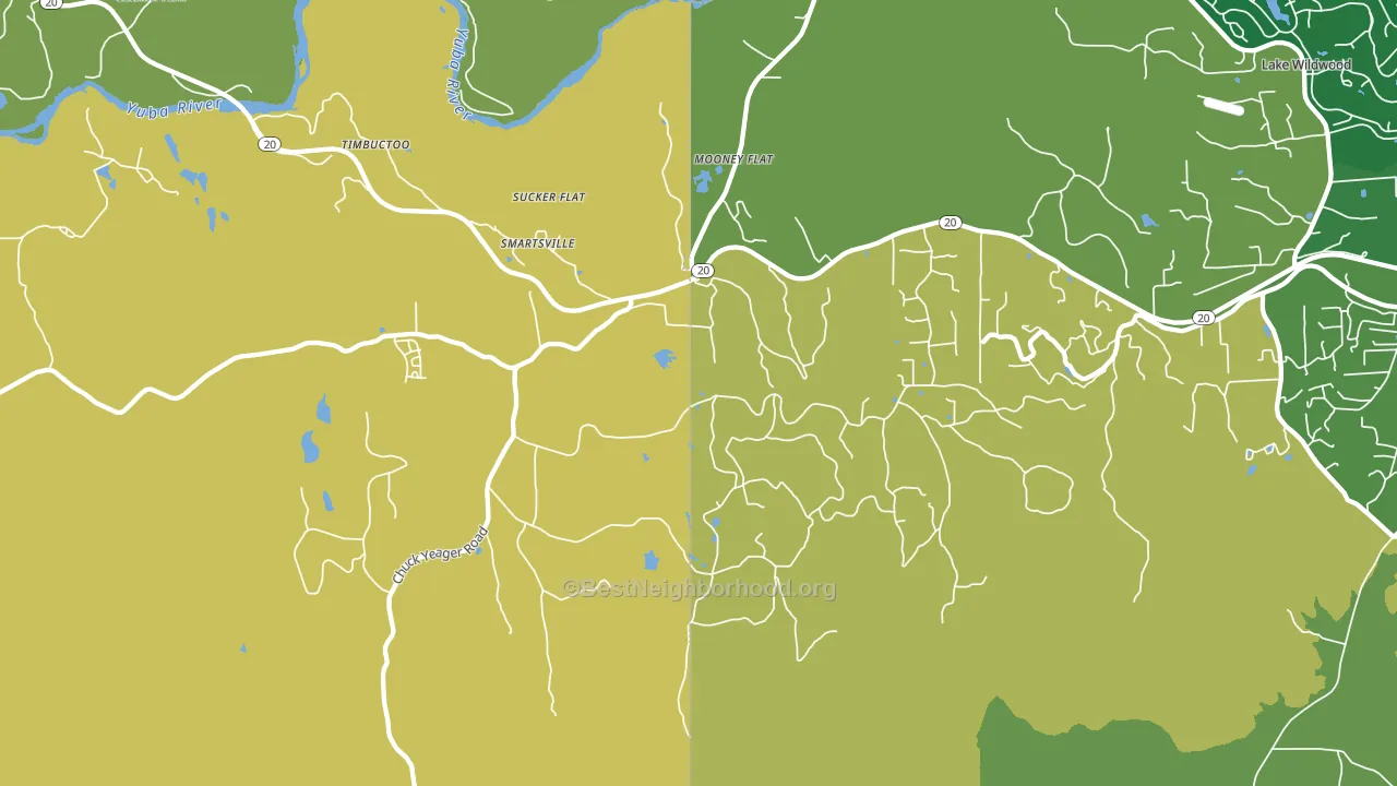 95977, CA block-group voter-turnout map