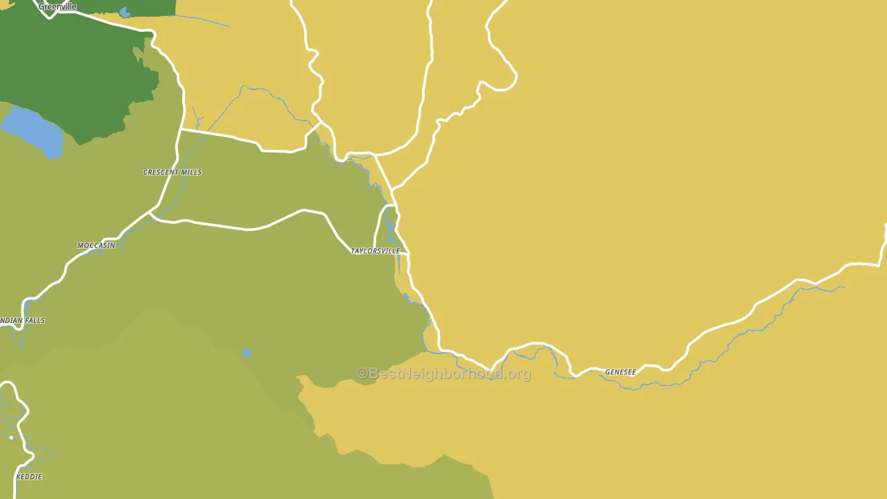 95983, CA block-group voter-turnout map