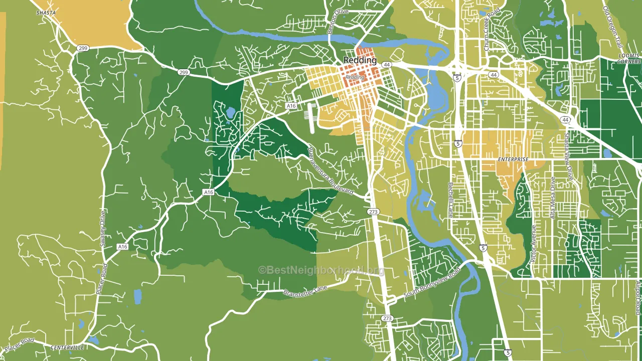 96001, CA block-group voter-turnout map