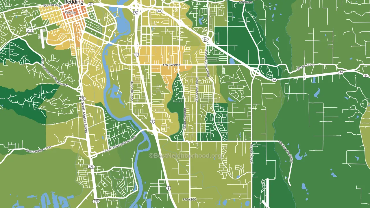96002, CA block-group voter-turnout map