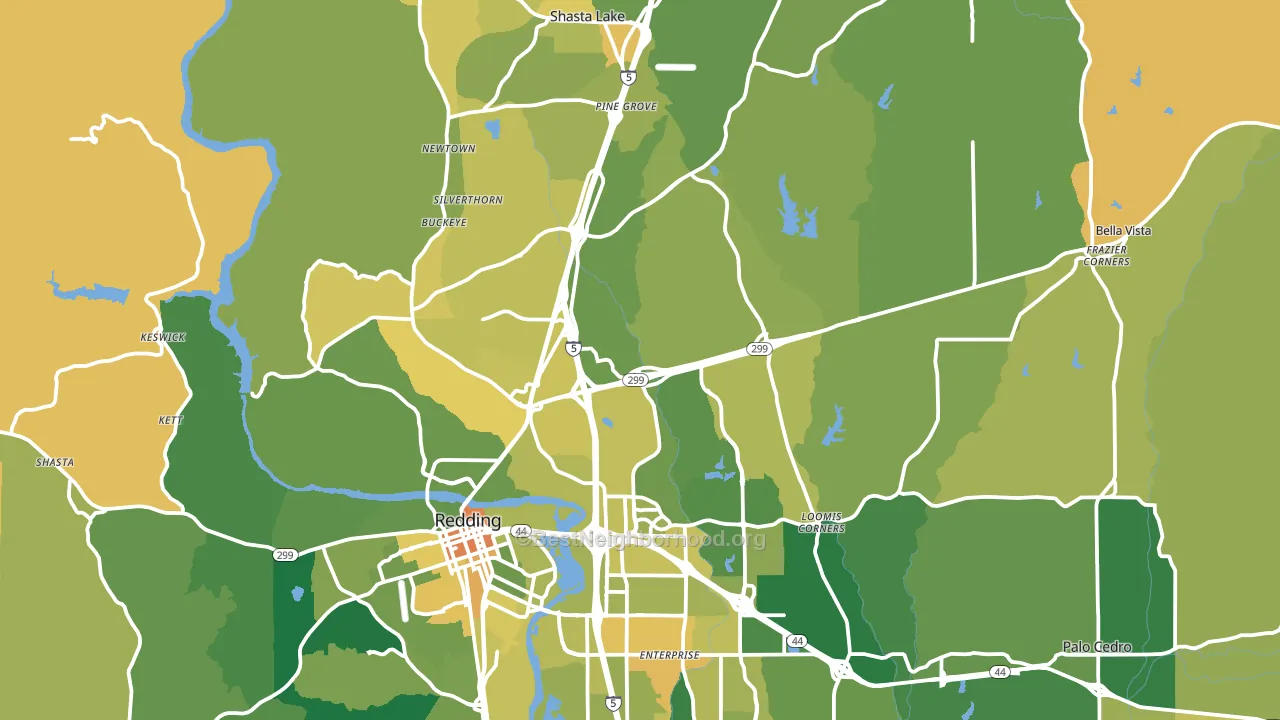 96003, CA block-group voter-turnout map