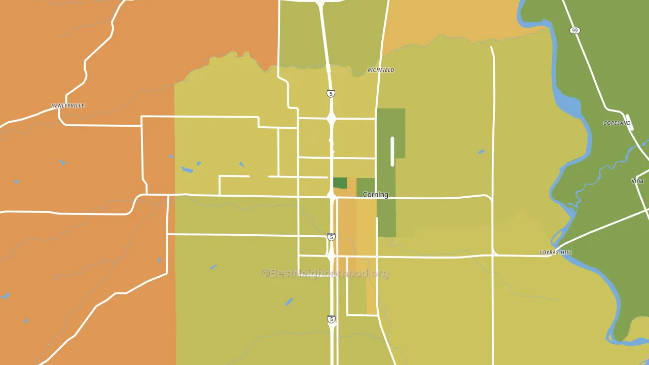 96021, CA block-group voter-turnout map