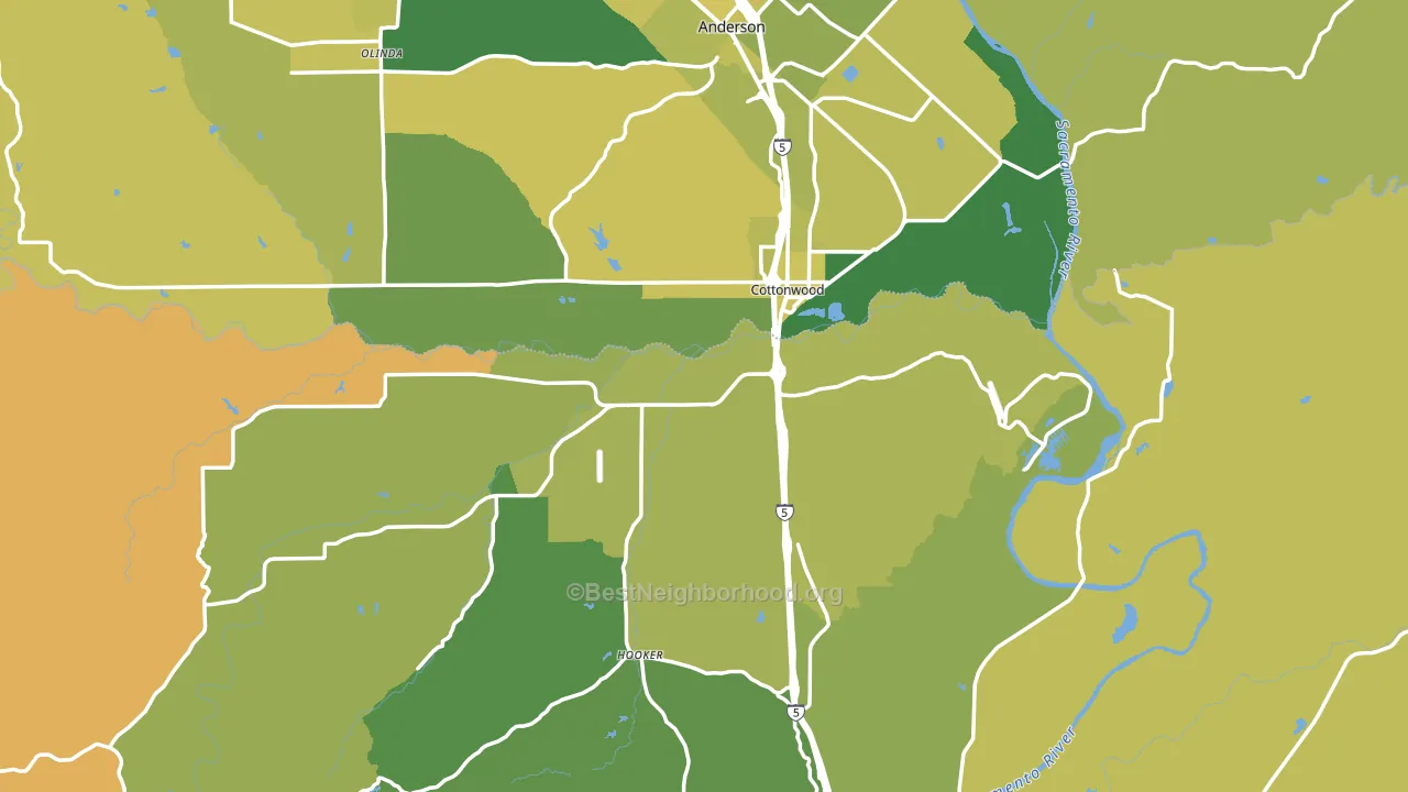 96022, CA block-group voter-turnout map