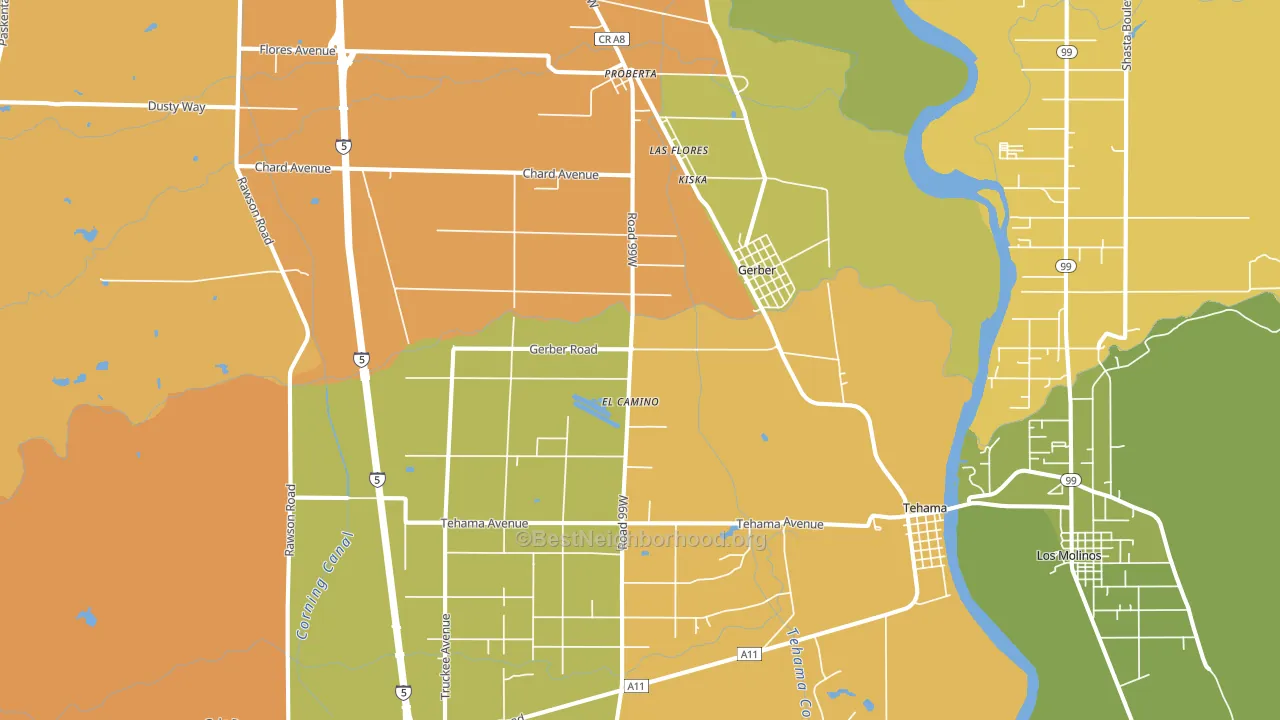 96035, CA block-group voter-turnout map