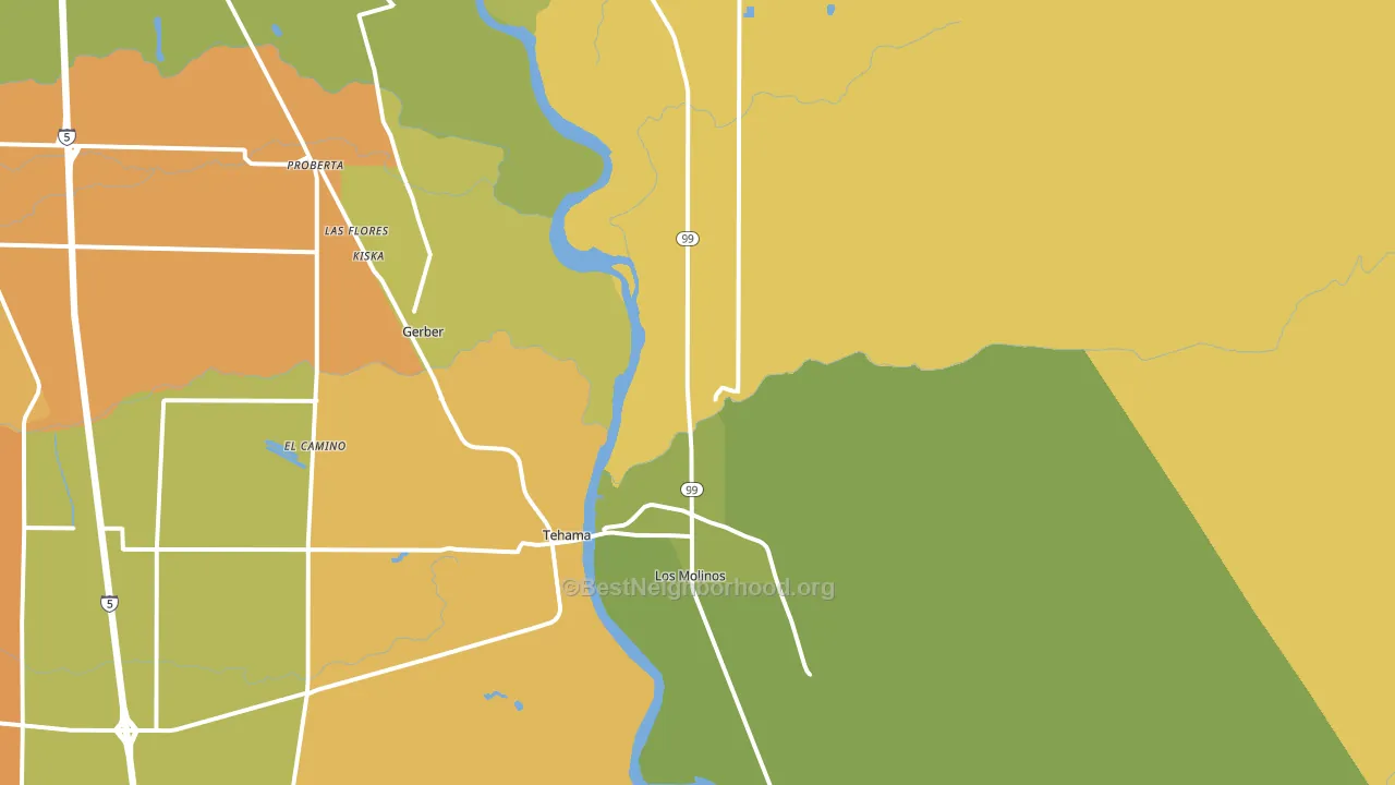 96055, CA block-group voter-turnout map