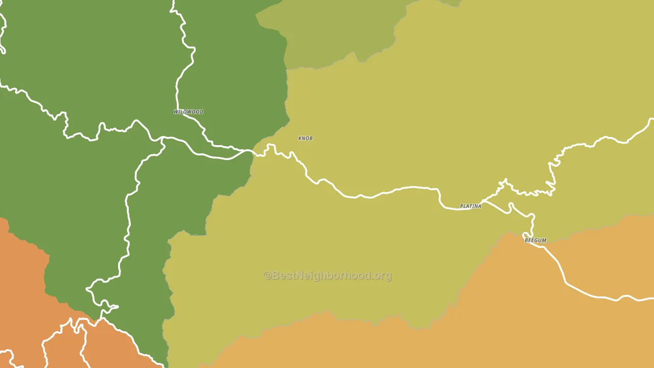 96076, CA block-group voter-turnout map