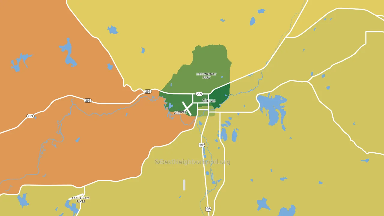 96101, CA block-group voter-turnout map