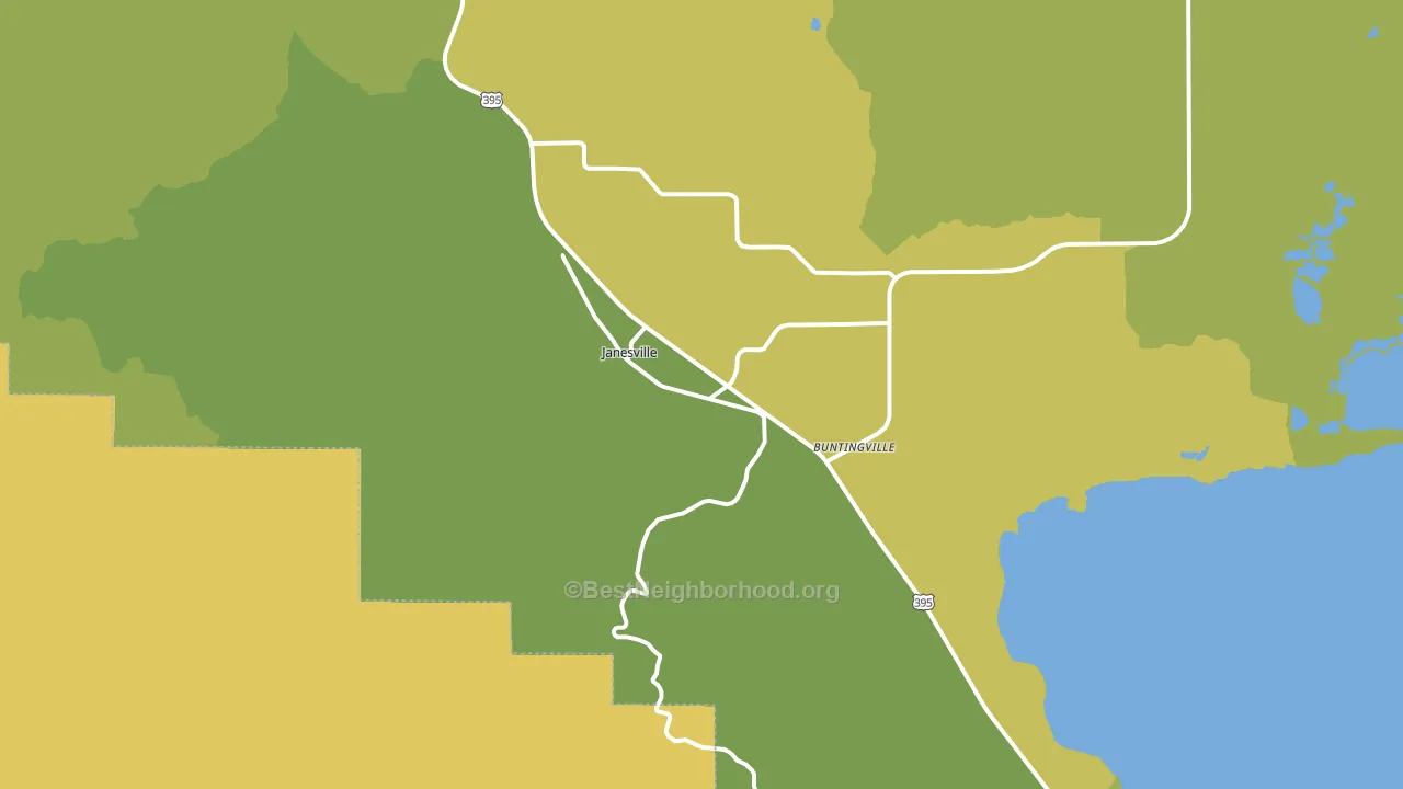 96114, CA block-group voter-turnout map