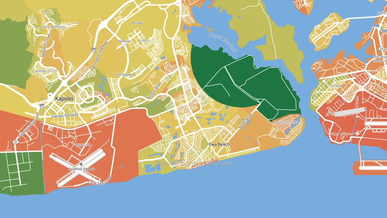 96706, HI block-group voter-turnout map
